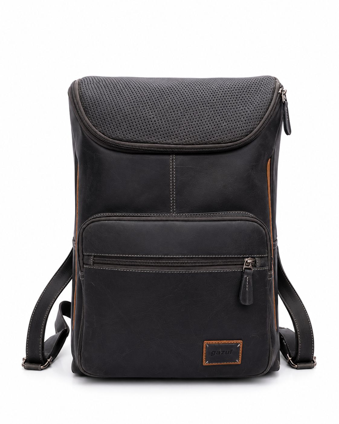 Morral Gazul Flap – Cuero Genuino Perforado