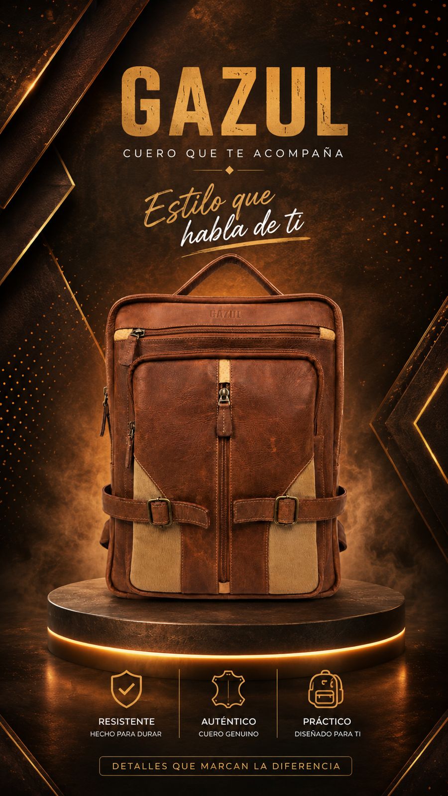 Morral Gazul Explorer – Cuero Genuino